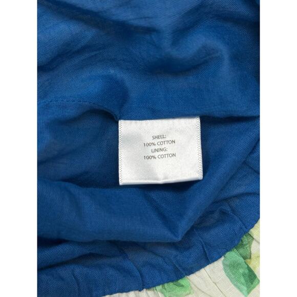 NWT Anna Cate Ava Mini Bubble Hem Resort Floral Cotton Dress Indigo Blue XS - Picture 5 of 5